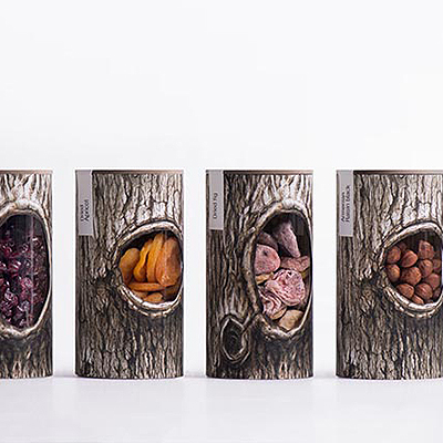 بسته‌بندی قوطی با الهام از درخت توخالی