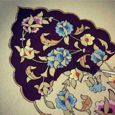 کارگاه تذهیب و تشعیر در حوزه هنری قزوین