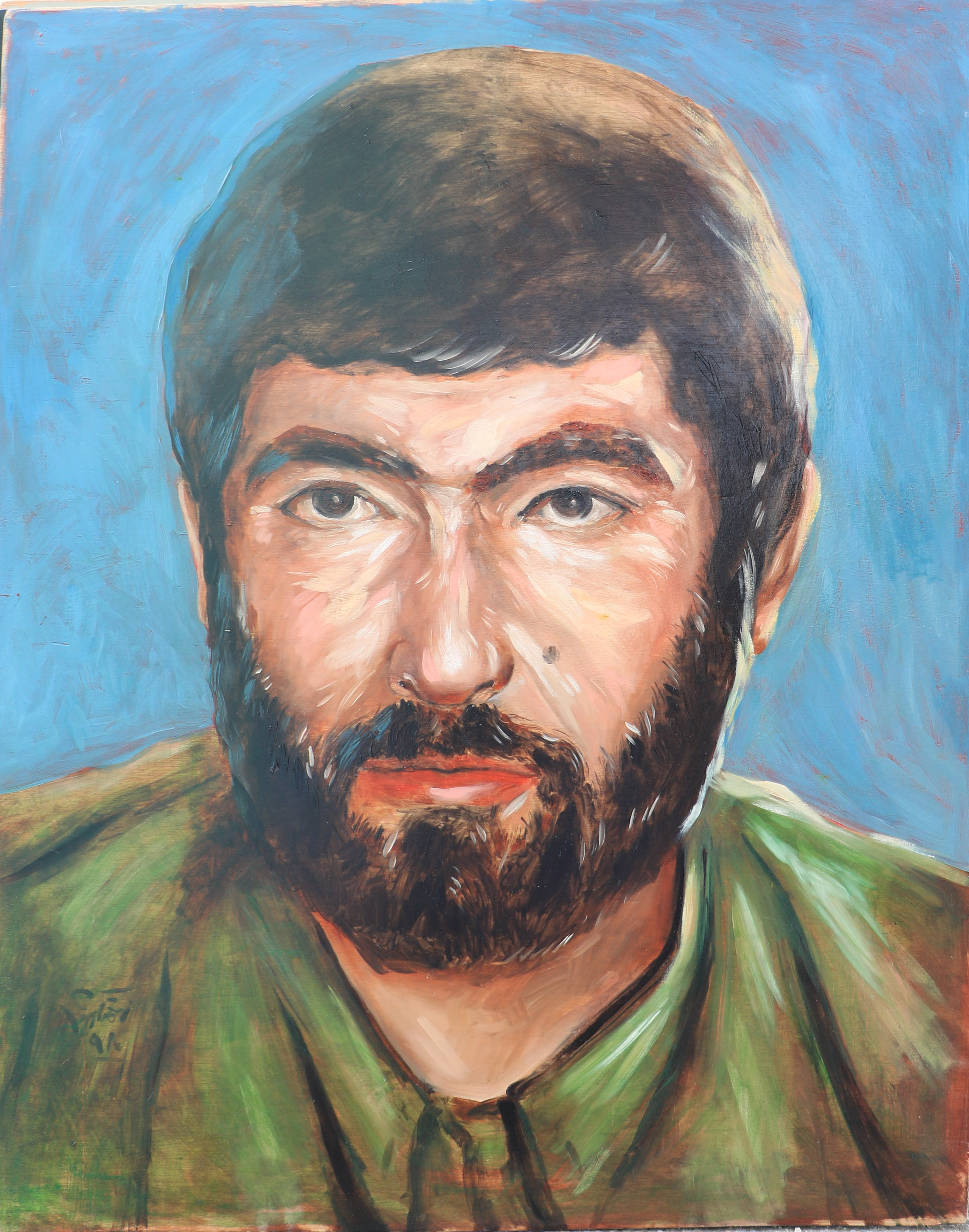 خلق اثرنقاشی همزمان با هفته دفاع مقدس از سوی حوزه هنری گیلان